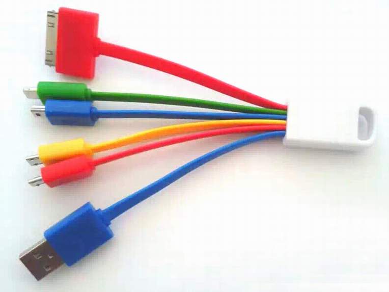 宏浩達一拖六數(shù)據(jù)線，micro USB/lightning數(shù)據(jù)線/蘋果4數(shù)據(jù)線/miniUSB