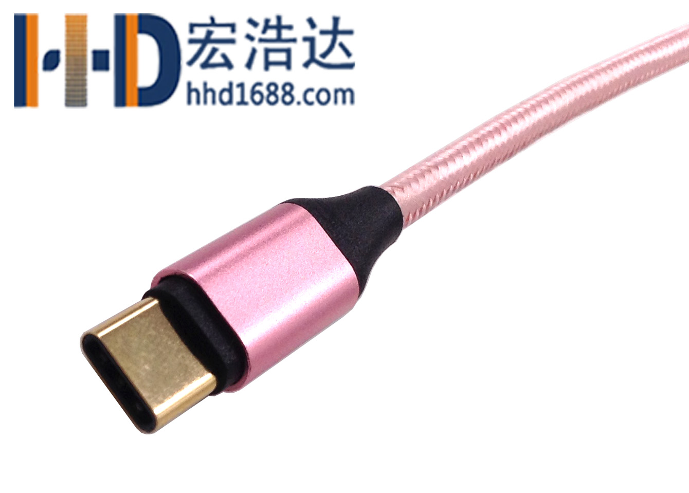 宏浩達(dá)數(shù)據(jù)線廠家鍍金樂視數(shù)據(jù)線，鋁合金編織華為閃充USB type-c快充數(shù)據(jù)線工廠專業(yè)定制