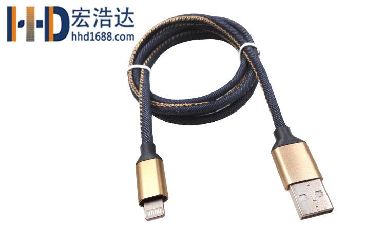 宏浩達(dá)廠家直銷蘋果8手機(jī)數(shù)據(jù)線lightning牛仔布充電數(shù)據(jù)線廠家定制 宏浩達(dá)廠家直銷蘋果8手機(jī)數(shù)據(jù)線lightning牛仔布充電數(shù)據(jù)線廠家定制