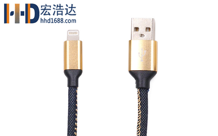 宏浩達廠家直銷蘋果8手機數(shù)據(jù)線lightning牛仔布充電數(shù)據(jù)線廠家定制 宏浩達廠家直銷蘋果8手機數(shù)據(jù)線lightning牛仔布充電數(shù)據(jù)線廠家定制