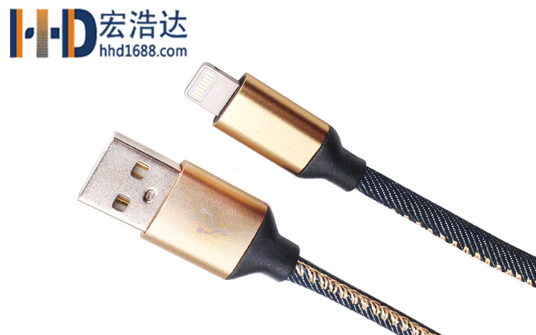宏浩達廠家直銷蘋果8手機數(shù)據(jù)線lightning牛仔布充電數(shù)據(jù)線廠家定制 宏浩達廠家直銷蘋果8手機數(shù)據(jù)線lightning牛仔布充電數(shù)據(jù)線廠家定制