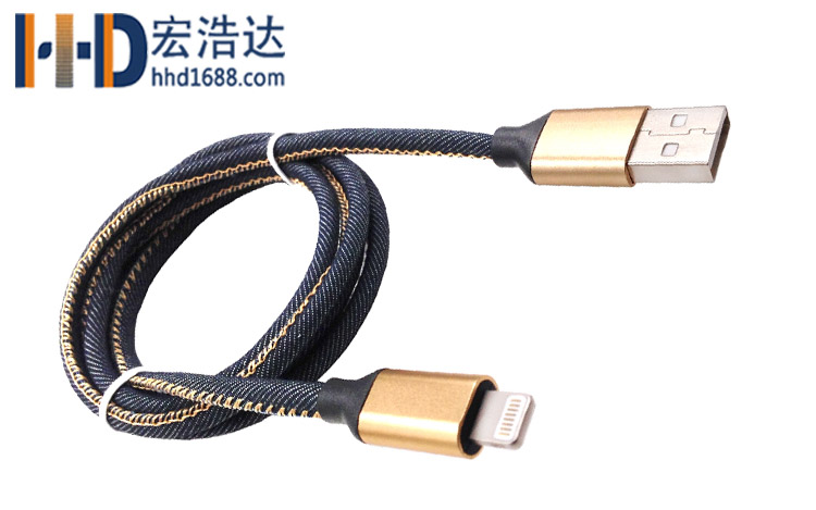 宏浩達廠家直銷蘋果8手機數(shù)據(jù)線lightning牛仔布充電數(shù)據(jù)線廠家定制 宏浩達廠家直銷蘋果8手機數(shù)據(jù)線lightning牛仔布充電數(shù)據(jù)線廠家定制