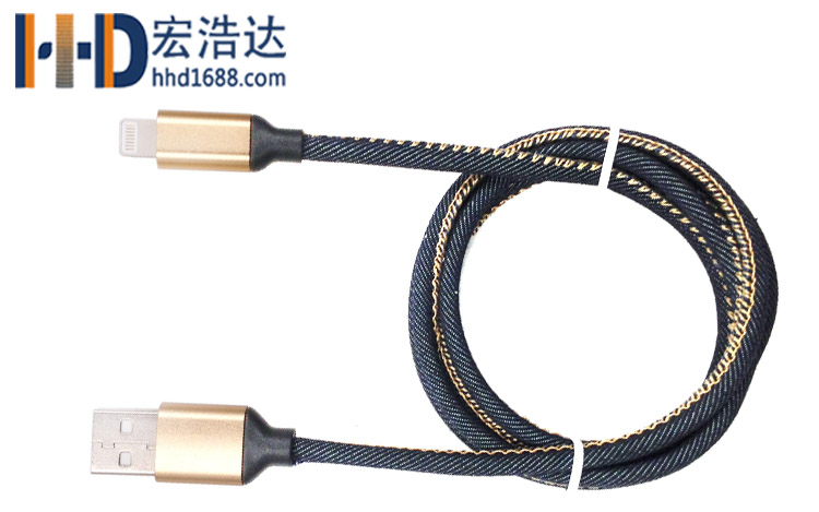 宏浩達廠家直銷蘋果8手機數(shù)據(jù)線lightning牛仔布充電數(shù)據(jù)線廠家定制 宏浩達廠家直銷蘋果8手機數(shù)據(jù)線lightning牛仔布充電數(shù)據(jù)線廠家定制